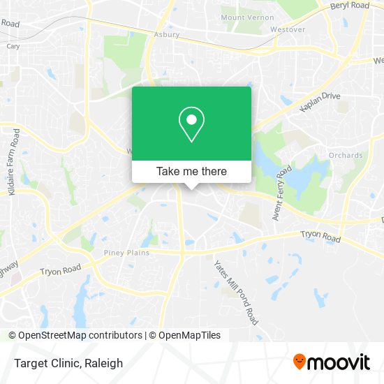 Target Clinic map