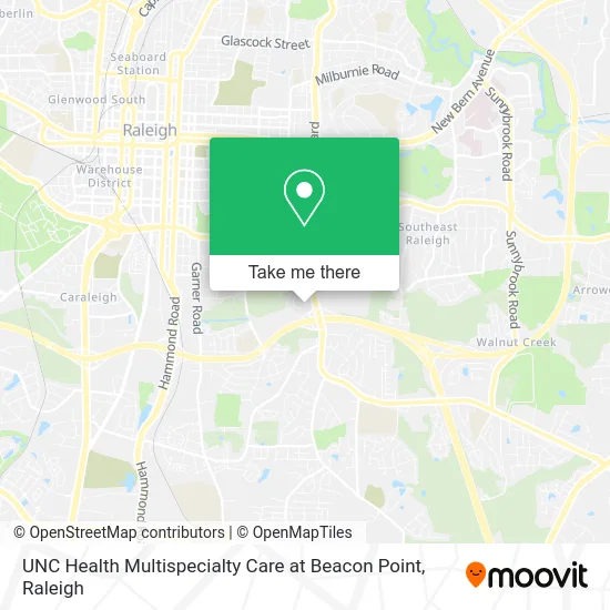 UNC Health Multispecialty Care at Beacon Point map