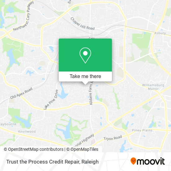 Mapa de Trust the Process Credit Repair
