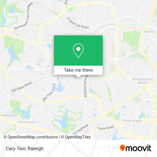 Cary Taxi map