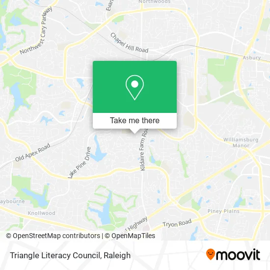 Mapa de Triangle Literacy Council