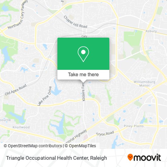 Triangle Occupational Health Center map