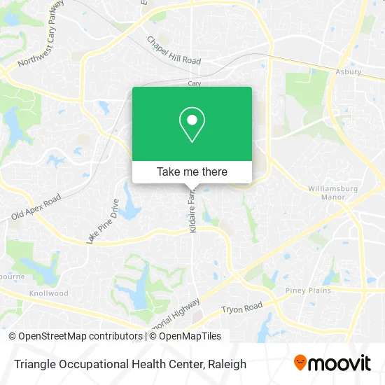 Mapa de Triangle Occupational Health Center