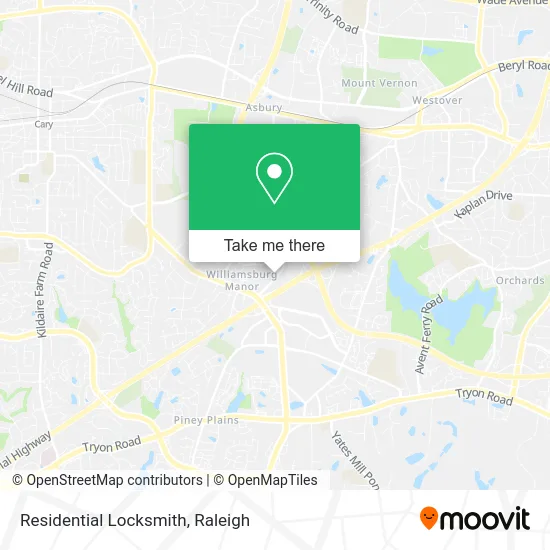 Residential Locksmith map