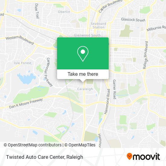 Mapa de Twisted Auto Care Center