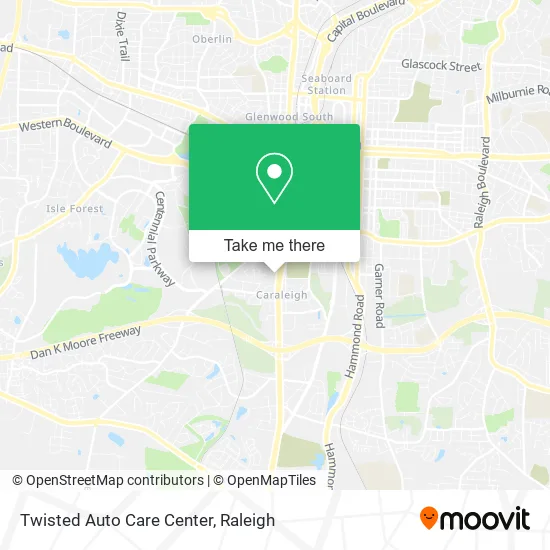 Mapa de Twisted Auto Care Center