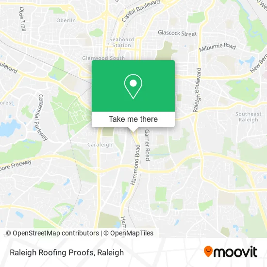 Raleigh Roofing Proofs map