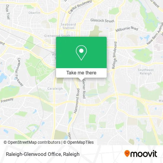 Raleigh-Glenwood Office map