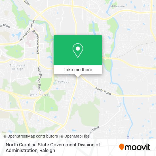 North Carolina State Government Division of Administration map