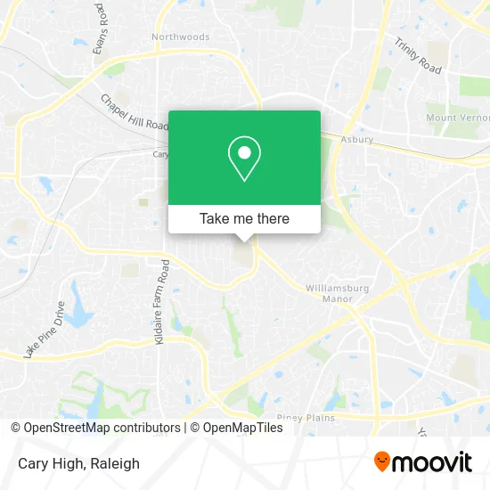 Cary High map