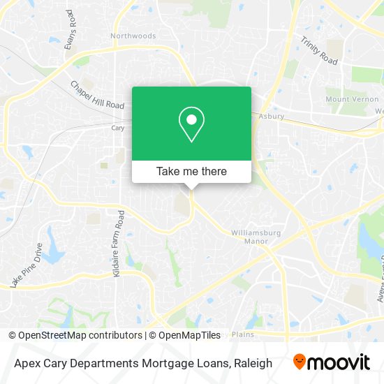 Apex Cary Departments Mortgage Loans map