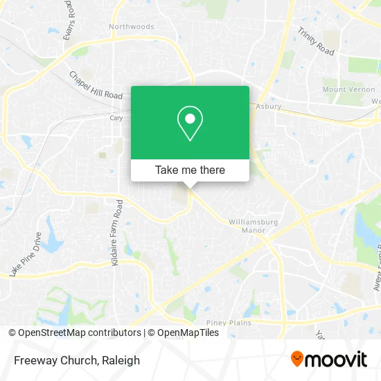 Freeway Church map