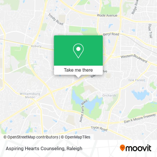 Aspiring Hearts Counseling map