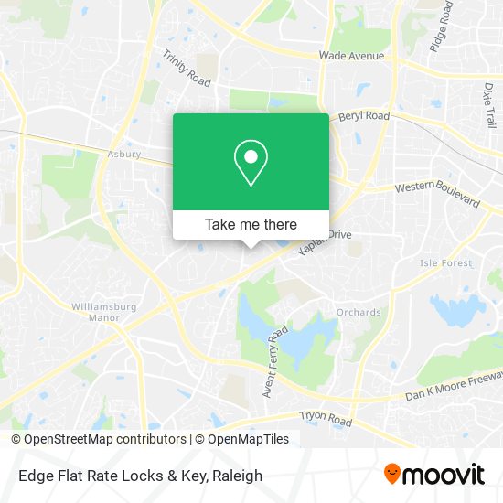 Edge Flat Rate Locks & Key map