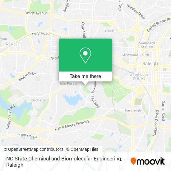 NC State Chemical and Biomolecular Engineering map