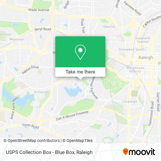 USPS Collection Box - Blue Box map