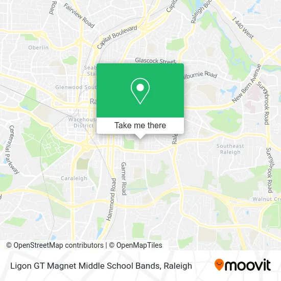 Ligon GT Magnet Middle School Bands map