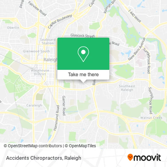 Accidents Chiropractors map