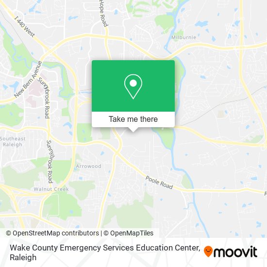 Mapa de Wake County Emergency Services Education Center