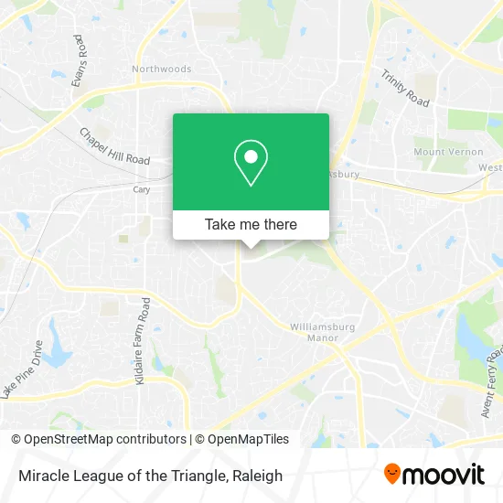 Miracle League of the Triangle map