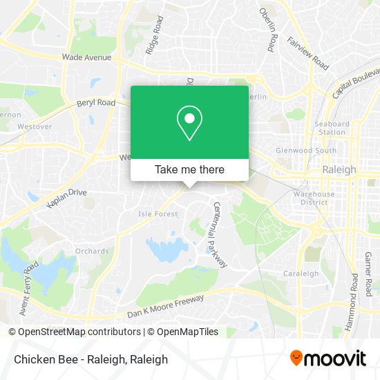 Mapa de Chicken Bee - Raleigh