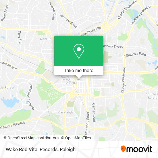 Mapa de Wake Rod Vital Records