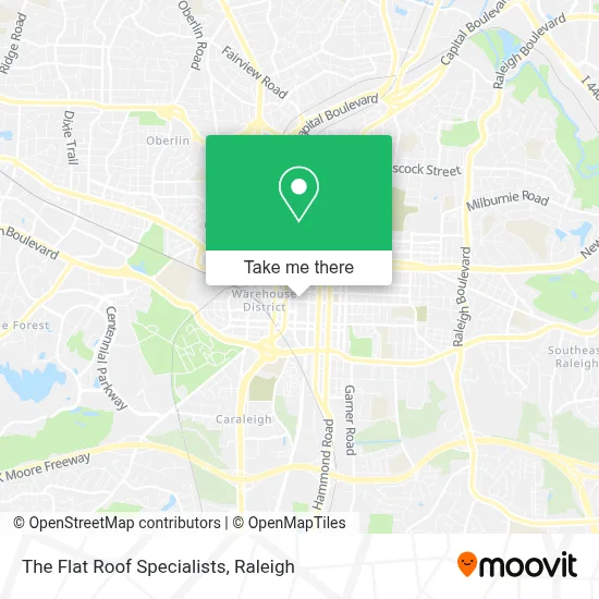 The Flat Roof Specialists map