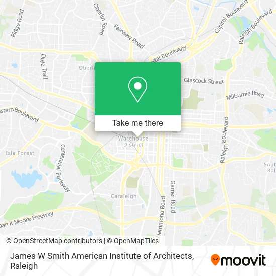 James W Smith American Institute of Architects map