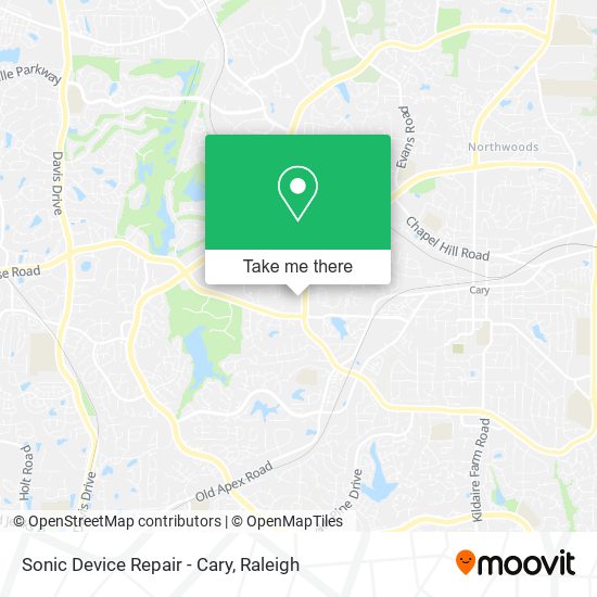 Sonic Device Repair - Cary map