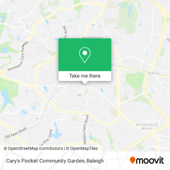 Cary's Pocket Community Garden map