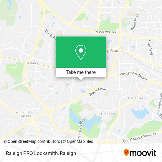 Raleigh PRO Locksmith map