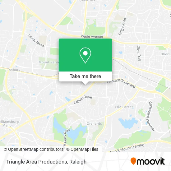 Triangle Area Productions map