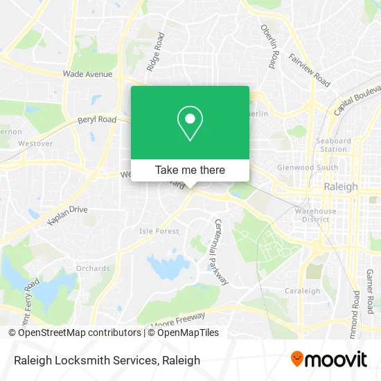 Raleigh Locksmith Services map