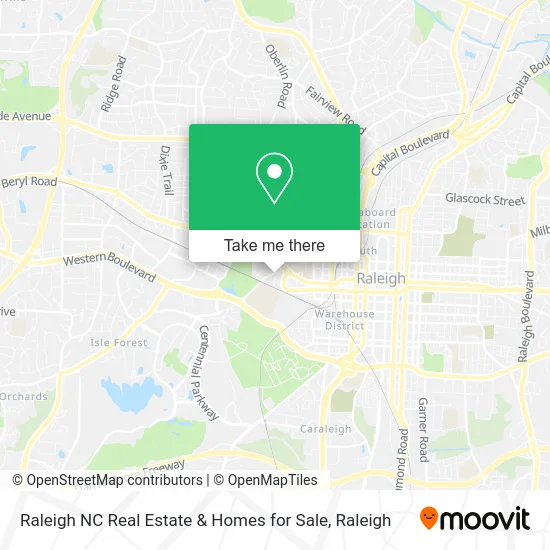 Raleigh NC Real Estate & Homes for Sale map