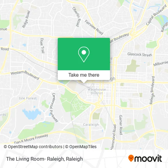 The Living Room- Raleigh map