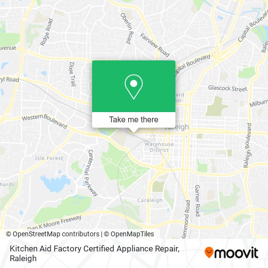 Mapa de Kitchen Aid Factory Certified Appliance Repair