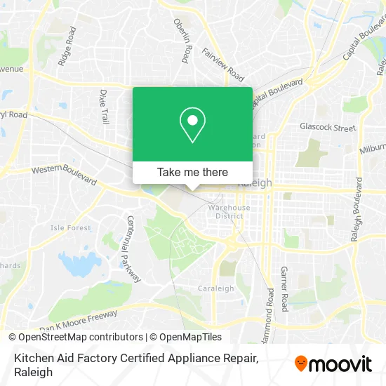 Kitchen Aid Factory Certified Appliance Repair map