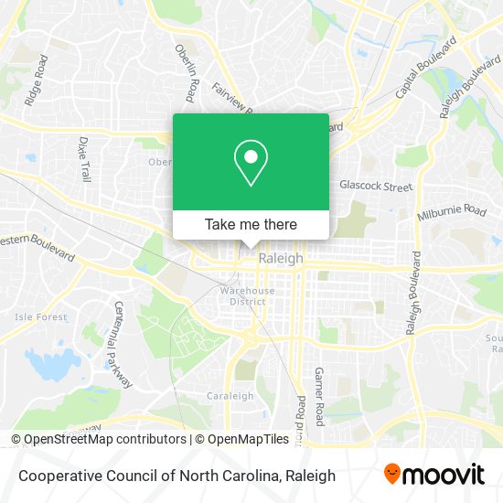 Cooperative Council of North Carolina map