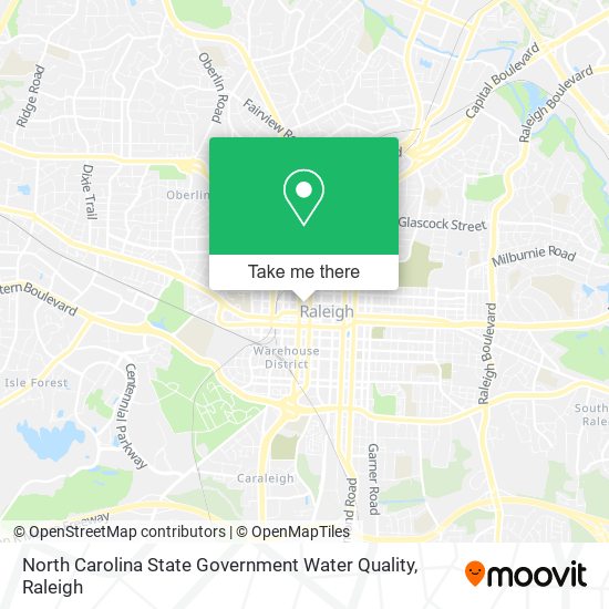 North Carolina State Government Water Quality map
