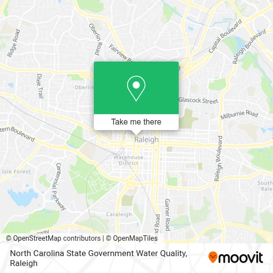 North Carolina State Government Water Quality map