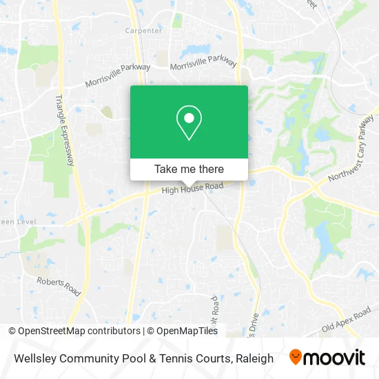 Wellsley Community Pool & Tennis Courts map