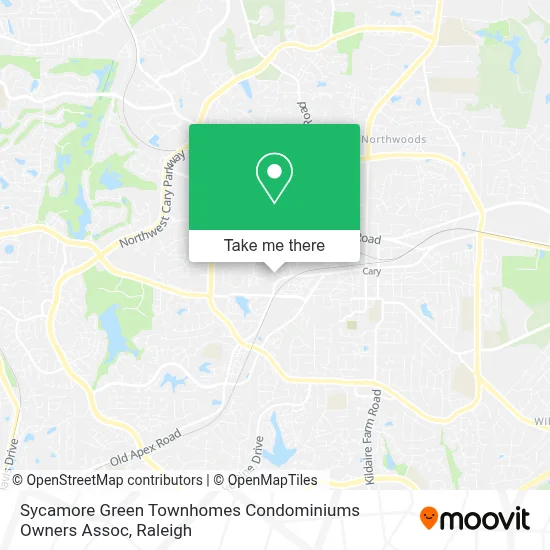 Sycamore Green Townhomes Condominiums Owners Assoc map