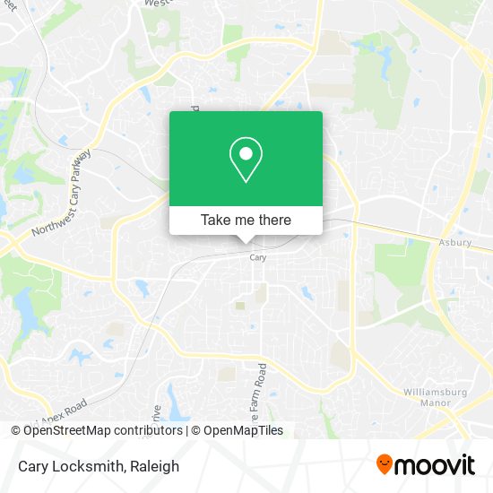 Mapa de Cary Locksmith