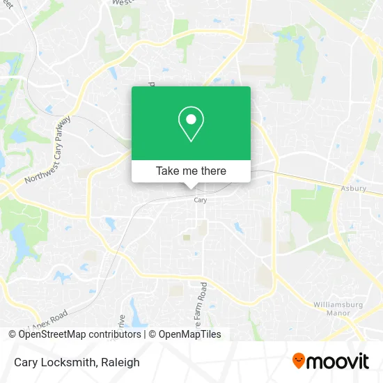 Cary Locksmith map