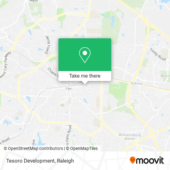 Tesoro Development map