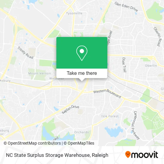 NC State Surplus Storage Warehouse map