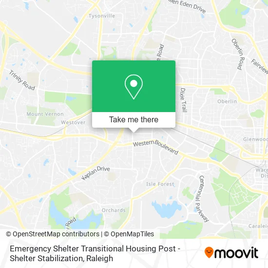 Mapa de Emergency Shelter Transitional Housing Post - Shelter Stabilization