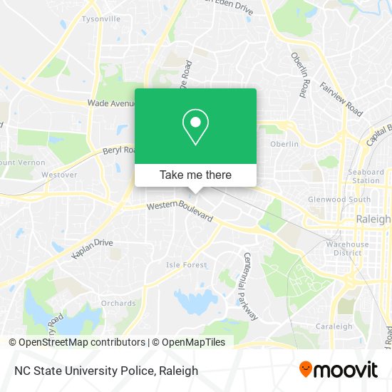 NC State University Police map