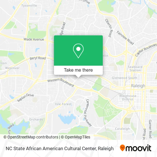 NC State African American Cultural Center map