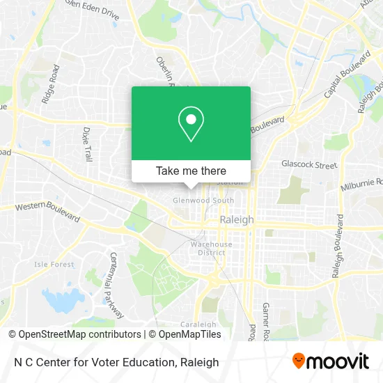 N C Center for Voter Education map